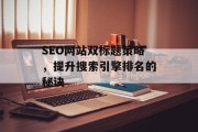 SEO网站双标题策略，提升搜索引擎排名的秘诀