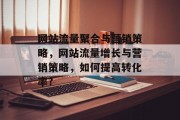 网站流量聚合与营销策略，网站流量增长与营销策略，如何提高转化率?