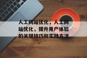 人工网站优化,人工网站优化,提升用户体验的关键技巧和实践方法 人工网站优化,人工网站优化,提升用户体验的关键技巧和实践方法
