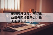 郴州网站优化,助力企业提升网络竞争力,抢占市场先机 郴州网站优化,助力企业提升网络竞争力,抢占市场先机