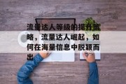 流量达人等级的提升策略,流量达人崛起,如何在海量信息中脱颖而出 流量达人等级的提升策略,流量达人崛起,如何在海量信息中脱颖而出