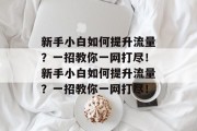 新手小白如何提升流量？一招教你一网打尽！新手小白如何提升流量？一招教你一网打尽！