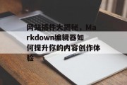 网站插件大揭秘,Markdown编辑器如何提升你的内容创作体验 网站插件大揭秘,Markdown编辑器如何提升你的内容创作体验