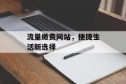 流量缴费网站，便捷生活新选择