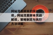 网站流量脚本的实战解读,网站流量脚本实战解读,策略制定与执行方法详解 网站流量脚本的实战解读,网站流量脚本实战解读,策略制定与执行方法详解