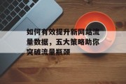 如何有效提升新网站流量数据，五大策略助你突破流量瓶颈