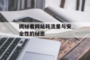 揭秘看网站耗流量与安全性的秘密