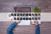 鸟笼游戏的策略与技巧，鸟笼游戏策略与技巧