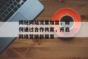 揭秘网站流量加盟,如何通过合作共赢,开启网络营销新篇章 揭秘网站流量加盟,如何通过合作共赢,开启网络营销新篇章