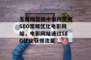 互联网营销中如何使用SEO策略优化电影网站，电影网站通过SEO优化获得流量