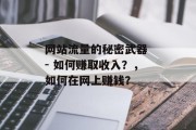 网站流量的秘密武器 - 如何赚取收入?,如何在网上赚钱? 网站流量的秘密武器 - 如何赚取收入?,如何在网上赚钱?