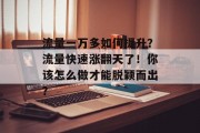 流量一万多如何提升?流量快速涨翻天了!你该怎么做才能脱颖而出? 流量一万多如何提升?流量快速涨翻天了!你该怎么做才能脱颖而出?