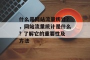 什么是网站流量统计?,网站流量统计是什么? 了解它的重要性及方法 什么是网站流量统计?,网站流量统计是什么? 了解它的重要性及方法