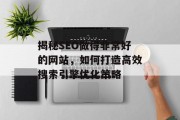 揭秘SEO做得非常好的网站,如何打造高效搜索引擎优化策略 揭秘SEO做得非常好的网站,如何打造高效搜索引擎优化策略