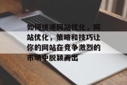 如何快速网站优化，网站优化，策略和技巧让你的网站在竞争激烈的市场中脱颖而出