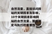 自然流量,直接访问网站的关键因素及影响,10个关键因素影响网站的自然流量,策略制定与执行的重要性 自然流量,直接访问网站的关键因素及影响,10个关键因素影响网站的自然流量,策略制定与执行的重要性