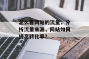 怎么看网站的流量，分析流量来源，网站如何提高转化率？