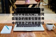 在复杂多变的搜索引擎世界中寻找方向,如何在复杂的搜索引擎世界中找到自己的导航路径?