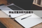 网站流量分析代码是什么