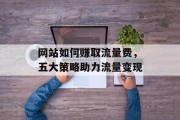 网站如何赚取流量费,五大策略助力流量变现 网站如何赚取流量费,五大策略助力流量变现