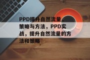 PPD提升自然流量，策略与方法，PPD实战，提升自然流量的方法和策略