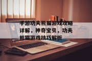 手游功夫熊猫游戏攻略详解,神奇宝贝,功夫熊猫游戏技巧解析 手游功夫熊猫游戏攻略详解,神奇宝贝,功夫熊猫游戏技巧解析