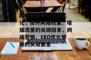 网络营销中的SEO优化，提升网站权重、增加流量的关键因素，网络营销，SEO优化策略的关键要素