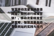 智慧移动流量自动登录网站，如何进行精准营销？，移动流量精准营销策略，智慧流量自动登录网站的实践与技巧