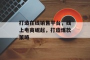 打造在线销售平台,线上电商崛起,打造爆款策略 打造在线销售平台,线上电商崛起,打造爆款策略