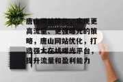 唐山网站优化,实现更高流量、更强曝光的策略,唐山网站优化,打造强大在线曝光平台,提升流量和盈利能力 唐山网站优化,实现更高流量、更强曝光的策略,唐山网站优化,打造强大在线曝光平台,提升流量和盈利能力