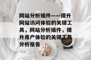 网站分析插件——提升网站访问体验的关键工具,网站分析插件,提升用户体验的关键工具分析报告 网站分析插件——提升网站访问体验的关键工具,网站分析插件,提升用户体验的关键工具分析报告