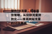 提升TB流量，你的最佳策略，从获取流量到转化——提高网站流量的10大策略