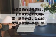 流量等级的提升策略，一个企业成功的关键因素，流量升级，企业的关键运营指标及提升策略