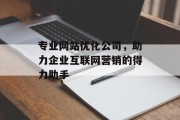 专业网站优化公司,助力企业互联网营销的得力助手 专业网站优化公司,助力企业互联网营销的得力助手