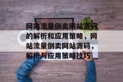 网站流量倒卖网站源码的解析和应用策略，网站流量倒卖网站源码，解析与应用策略技巧