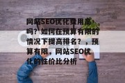 网站SEO优化费用高吗？如何在预算有限的情况下提高排名？，预算有限，网站SEO优化的性价比分析