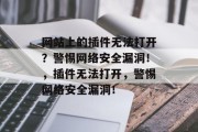 网站上的插件无法打开？警惕网络安全漏洞！，插件无法打开，警惕网络安全漏洞！