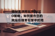 揭秘天津网站排名SEO策略,如何提升您的网站在搜索引擎中的地位 揭秘天津网站排名SEO策略,如何提升您的网站在搜索引擎中的地位