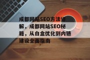 成都网站SEO方法详解,成都网站SEO秘籍,从白盒优化到内链建设全面指南 成都网站SEO方法详解,成都网站SEO秘籍,从白盒优化到内链建设全面指南