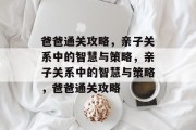 爸爸通关攻略，亲子关系中的智慧与策略，亲子关系中的智慧与策略，爸爸通关攻略