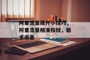 阿里流量提升小技巧,阿里流量精准投放,新手必备 阿里流量提升小技巧,阿里流量精准投放,新手必备