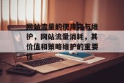 网站流量的使用完与维护,网站流量消耗,其价值和策略维护的重要性 网站流量的使用完与维护,网站流量消耗,其价值和策略维护的重要性