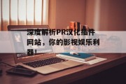 深度解析PR汉化插件网站，你的影视娱乐利器！