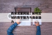 西安流量网站,解码古城的数字魅力与商业潜力 西安流量网站,解码古城的数字魅力与商业潜力