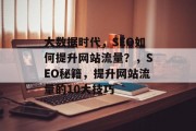 大数据时代,SEO如何提升网站流量?,SEO秘籍,提升网站流量的10大技巧 大数据时代,SEO如何提升网站流量?,SEO秘籍,提升网站流量的10大技巧