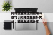 网站流量交流的策略与技巧,网站流量提升实战,策略与技巧分享 网站流量交流的策略与技巧,网站流量提升实战,策略与技巧分享