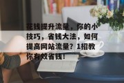 花钱提升流量,你的小技巧,省钱大法,如何提高网站流量?1招教你有效省钱! 花钱提升流量,你的小技巧,省钱大法,如何提高网站流量?1招教你有效省钱!