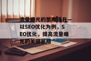 流量曝光的策略提升—以SEO优化为例,SEO优化,提高流量曝光的关键策略 流量曝光的策略提升—以SEO优化为例,SEO优化,提高流量曝光的关键策略