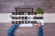 深度解析,如何看一个网站的流量——揭秘网站流量背后的秘密 深度解析,如何看一个网站的流量——揭秘网站流量背后的秘密