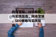网络营销，SEO策略与实践指南，网络营销，SEO策略与实践指南